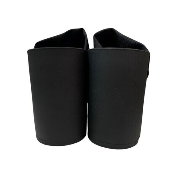 l'intervalle Jourdan Black Lycra Heels Sandals Womens 38/7.5-8 Black Y2K Italy - Picture 4 of 10